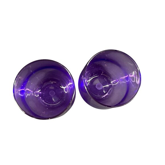 Set Of 2 Purple Glass Tumblers - Picture 3 of 7